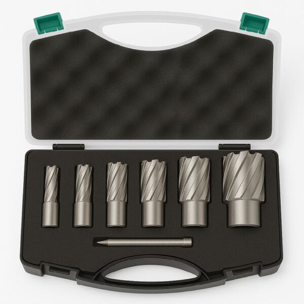 6PC SHORT SERIES ANNULAR CUTTER KIT 12mm-22mm