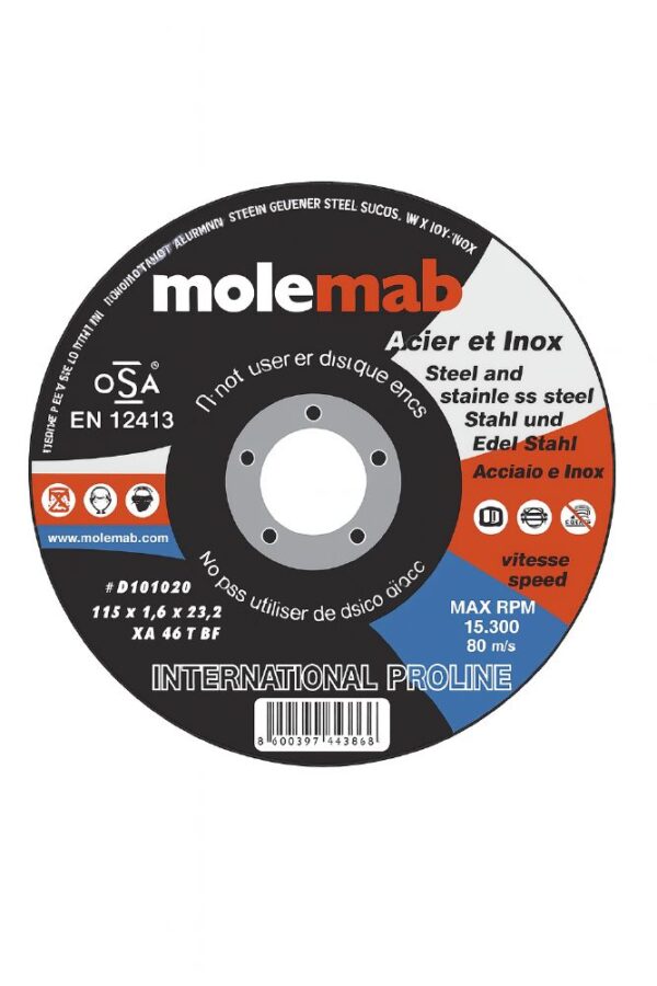 115 X 1.6 X 22.2 MOLEMAB POWER CUTTING DISC