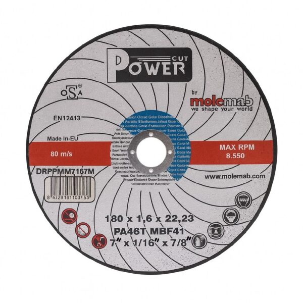 180 X 1.6 X 22.23 MOLEMAB POWER CUTTING DISC