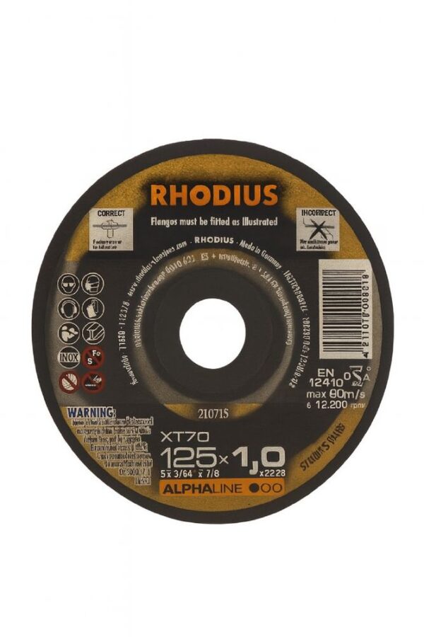 125 X 1.0 X 22.23 RHODIUS CUTTING DISK